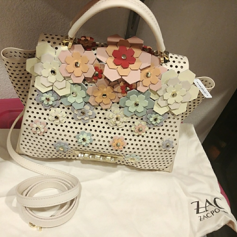 Zac Posen Eartha Hex Kitt Floral Applique Bag